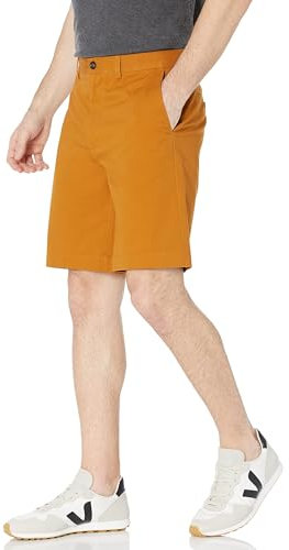 Amazon Essentials Men's Classic-Fit 9 Inch Chino Shorts, Nutmeg, 33W