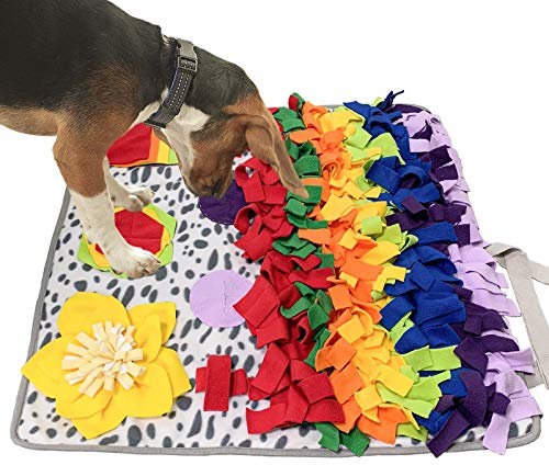 SCHITEC Snuffle Mat für Hunde, Nosework Feeding Blanket Sniffing Pad für interaktive Spiele, Foraging Puzzle Enrichment Toys für große kleine mittlere Haustiere