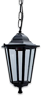 Colgante de jardín negro, resistente a la intemperie, diseño elegante, ideal para decorar espacios exteriores y embellecer el entorno