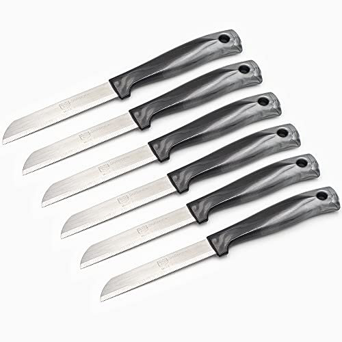 Solingen Gemüseschneider und Obstmesser 6er Schwarz Grau 002