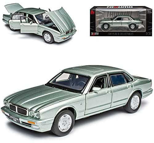 Jaguar XJ6 Limousine Silber 3. Generation 1979-1992 mit Licht und Sound 1/32 Tayumo Modell Auto mit oder ohne individiuellem Wunschkennzeichen