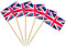 AhfuLife 200 Stück Union Jack Zahnstocher Flaggen, UK Deko Großbritannien Fahne Klein Mini Zahnstocher für 2025 Damen Fußball EM Eurovision WM VE-Day 80. Jahrestag Party Bar Deko