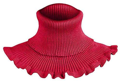 Generic Herrenmütze Mit Schal Damen Kunststrick Rollkragen Rollkragen-Rollkragen-Abnehmbarer Kragen-Warmer Schal Beheizbarer Schal Mit