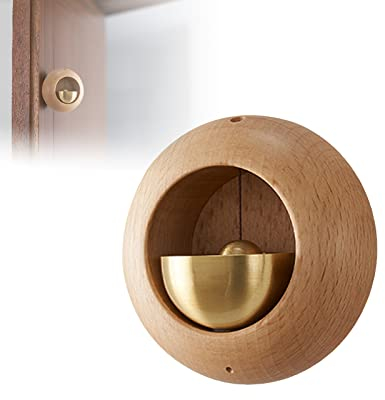 Holz-Türklingel, Magnetisch Befestigte Türklingel, Shopkeepers Bell Door Chime für Unternehmen, Einzigartige Glocke für Tür, Wand, Laden, Kleiderschrank, Dekoration für den Eingang (Holzfarbe)