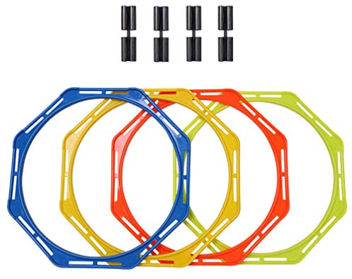 BESPORTBLE Football Training Accessory 4pcs Soccer Training Rings Agile Circles for Boys and Girls Speeds Ring