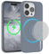 EAZY CASE - Silikonhülle für iPhone 14 Pro Hülle mit MagSafe Silikon Case Blau weich stoßfeste Handyhülle iPhone 14 Pro Schutzhülle mit Kameraschutz Dünn Premium Schutz Cover Phone Bumper Grau Blau