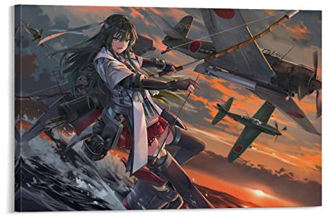 NANXIANG Anime Poster Kantai Collection Zuikaku (KanColle) Bilderdruck Leinwand Poster Wandfarbe Kunst Poster