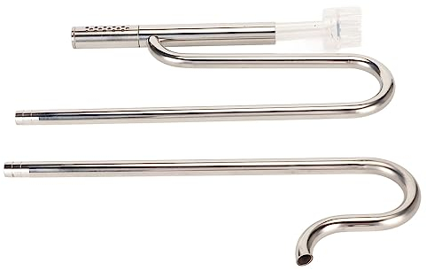 TOPINCN Einlass-Durchflussrohr-Set, Lily Pipe Zur Verhinderung von Oberflächenkorrosion des Aquariumfilter-Skimmers, Verstellbarer Acrylhalter (12-mm-Auslass mit 12-mm-Entölungsfolieneinlass)