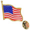 Anstecknadel mit amerikanischer Flagge, USA-Flagge, Metall, Emaille, Anstecknadel, Anstecknadel, Anstecknadel, Souvenir, Kristall-Oberfläche, Brosche für Männer und Frauen, patriotisches Abzeichen,