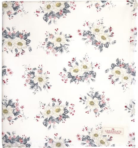GreenGate Tischdecke Abella weiß 130 x 170 cm Baumwolle