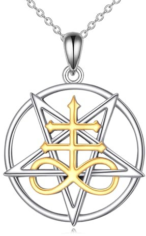 VONALA Leviathan Kreuz Halskette aus Sterling Silber Cäsarenkreuz Anhänger Schmuck hypoallergener Silberschmuck Geschenke für Geburtstag, Jubiläum
