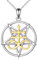 VONALA Leviathan Kreuz Halskette aus Sterling Silber Cäsarenkreuz Anhänger Schmuck hypoallergener Silberschmuck Geschenke für Geburtstag, Jubiläum