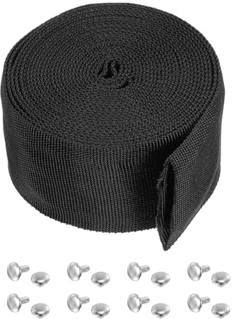 PATIKIL 2.4 13FT Schutzschlauch Manschette mit Schnappverschluss Polyester Faserkabel Abdeckung Schutzhülle für Schweißen Schweißbrenner Hydraulisch Schlauch Schwarz