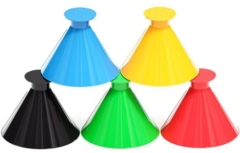 5 Stücke Eiskratzer Auto Rund Auto Eiskratzer Mit Trichter Magischer Schneeschaufel Entfernen Schnee Magischer Schneeräumung Effektiver Autos Ice Scraper Car Windscreen