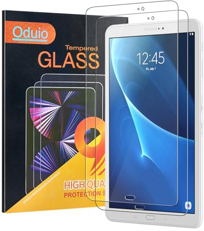 Protector Pantalla para Samsung Galaxy Tab A6 10.1 pulgadas 2016 (SM-T580/T585), Cristal Pantalla Vidrio Templado Antiarañazos 9H Ultra Transparente, Sin Burbuja - 2 piezas