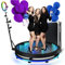 360 Photo Booth Machine for Parties People To Stand on With Ring Light and Free Logo, APP Remote Control Automatic 360 Spin Camera Booth With Extendable Stand 39.4/100cm