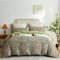 Freyamy Bohemian Bettwäsche Set 220x240cm 3Teilig Boho Indischen Mandala Böhmisch Bettbezüge 100% Mikrofaser mit Reißverschluss Grün Bunt Vintage Bettbezug und 2 Kissenbezüge 80x80