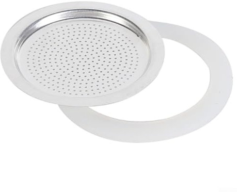 Guarnizione di ricambio per fornello da 1-12 tazze, in gomma siliconica, con setaccio per caffettiera, accessori (12 tazze + setaccio)