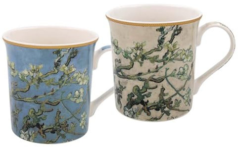 Ceramic Mug Almond Blossom Van Gogh Fine China 350ml Vintage Random Floral Style