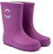 Mikk-line Stivali di gomma per bambini | Stivali da pioggia imbottiti per bambini | Stivali di gomma impermeabili | Scarpe da pioggia e stivali per bambini, Viola Cactus Flower, 24 EU