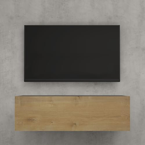 doporro TV Lowboard hängend Fernsehschrank Wohnzimmer | TV-Schrank hängend Fernsehtisch Hängeschrank 100cm Fernsehschrank02