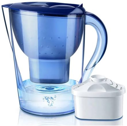 Alkalischer Wasserkrug 3,5 l – Aktivierter Wasserfilterkrug mit Fluoridfilter, 7-stufiges Ionisator-System zur Erhöhung des pH-Wertes – BPA-frei – reinigen Sie Ihr Wasser noch heute!
