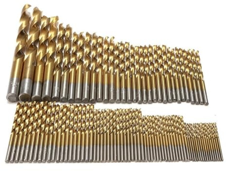 50/99 pièces titane HSS forets revêtus 1.5mm - 10mm acier inoxydable HSS haute vitesse foret ensemble for outils de perceuse électrique(99pcs)