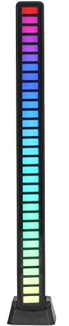 ZJchao LED-Beleuchtung mit Sound, stimmaktivierte Lichter, RGB-Sprachsteuerung, Umgebungslicht, USB-Audio-Visualisierer mit Helligkeit in 4 Geschwindigkeitsstufen für Liebhaber von
