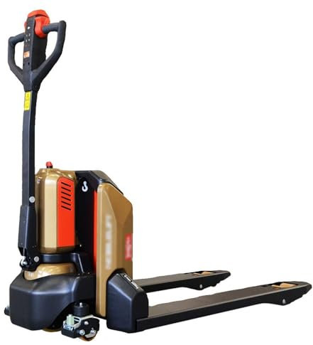 Transpalettes Transpalette électrique complet Capacité de 3 300 lb Batterie au lithium Mini transpalette à conducteur accompagnant Transpalettes pour espace étroit Transpalette industriel (54 cm)