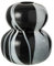 Vase en verre effet fumé noir/blanc