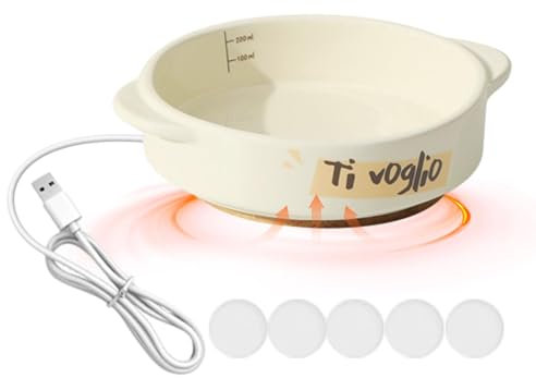 Dog Heated Water Bowl - Ceramic Water Bowl for Dogs | Constant Temperature Automatic Water for Dogs, Cats, Rabbits, Birds, Chicken Cats, Dog Ceramic Drinking Water Fountains, Warm Water Bowls