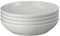 Denby - Dove Grey Set of 4 Pasta Bowls - 1050ml Capacity - Dishwasher Safe Ceramic Crockery - Glazed Bowl Set for Dinner & Lunch - Pasta Dishes for Rice, Noodles - Chip & Crack Resistant Stoneware