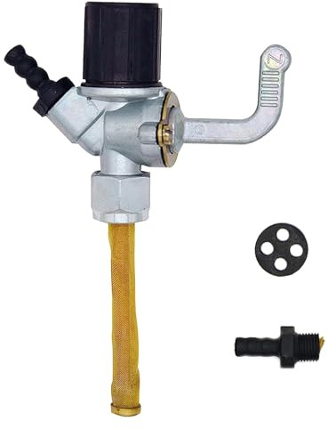 BCENG Grifo de gasolina con 2 accesorios, grifo de combustible con saco de agua, grifo de combustible con colador de latón y bolsa de agua, compatible con Simson S/SR50/60/80 S51 50 MZ ETZ125/150