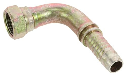 BAZEITFLOW Schlauchverbinder Integriertes Hochdruckschlauchübergangsstück Ölschlauchadapter Integrierte Hochdruckschlauch-Übergangsmuffe Kupferhülsenanschlüsse Leitungsbeschläge Eisen Golden