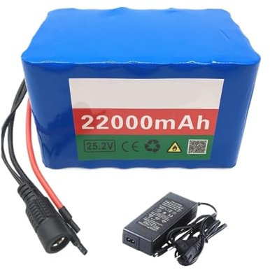 XSDAJSD Batterie Lithium 24 V 22 Ah 18650 pour vélo électrique, Scooter, Fauteuil Roulant, Tondeuse à Gazon