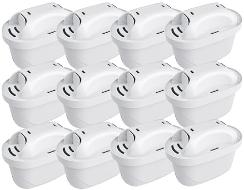 12 Pack Water Filter Cartridges, Water Filter Replacement for Brita® Maxtra+® Plus, Maxtra Pro® All-in-1, Compatible with Brita® Maxtra,Maxtra +, Maxtra,Mavea with 2PCS Micro Disc