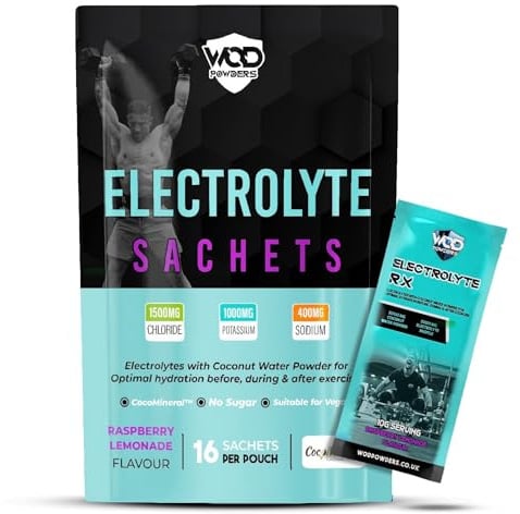 Electrolyte Hydration Sachets for Sport | Highly Dosed for Hydration | Low Calorie, Zero Sugar Electrolyte Powder for Crossfit & Hyrox Backed by Athletes (Raspberry Lemonade)