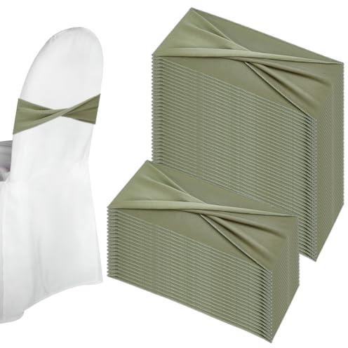 UNICRAFTALE 60 lazos elásticos de elastano para sillas, bandas deslizantes para cubiertas, lazos elásticos para bodas, fiestas, eventos, ceremonias, cumpleaños