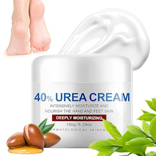 Crème à l'Urée 40% pour Pieds,150g Crème Pieds Très Secs et Abîmés,Crème Cicatrisante et Hydratante,Soin Pied Intensif pour Talons, Mains, Coudes et Genoux