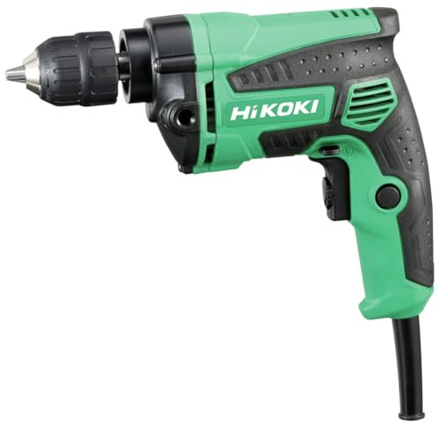HiKOKI D10VC3J6Z 10mm Corded/Mains Rotary Drill, 600W / 240V | 10mm Drill Chuck Capacity, Variable Speed set via Trigger and up to 2,500 RPM in Carton Box