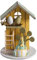 Holz-SteckmotivSommerhaus Henry 7 Teile Hühnerstall Huhn Dekoration Gelb/Grün