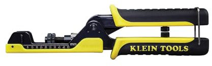 Klein Tools VDV211100 Crimpzange, Koaxial-Kompressionsstecker für F-, BNC- und Cinch-Stecker, erweiterte Reichweite