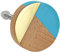 G Decor Three Tone Wood, Resin and Gold Pull Handles and Knobs (Blue)