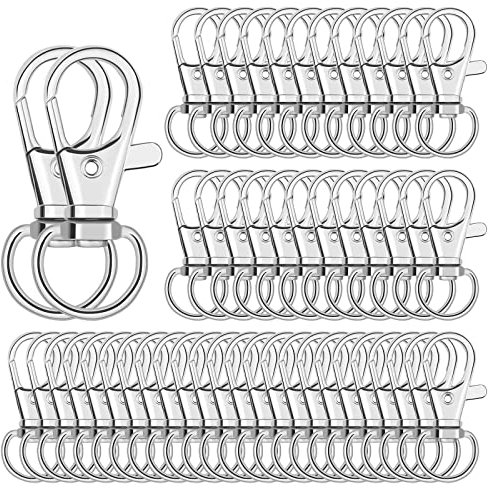 Anezus Drehhaken-Clips für Schlüsselanhänger, 150 Stück