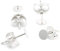 NaturSchatulle Ohrstecker Rohlinge 925 Sterling Silber Butterfly Verschluss I 25 Paar Ohrringe Basteln DIY Schmuckherstellung Nickelfrei