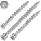 SCREW REBEL Lot de 500 vis pour terrasse avec tête cylindrique 4,0 x 60 mm, en acier inoxydable trempé, tête perforée, vis de façade avec homologation ETA - TX15