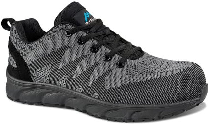 Rock Fall ProMan Atlanta Safety Trainer Fibreglass Toe Cap Boot Unisex, Full-Grain Water Repellent Safety Boots, SRC Slip Rated Work, Breathable and Vegan Friendly UK 11