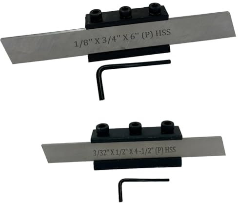 Adjustable Center Height Parting Cut Off Tool Holders for Metal Lathe Machines (Set of Both)