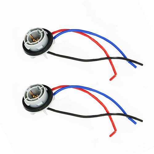 Riloer 2 pièces 1157 douille d'ampoule BAY15D support de lampe P21 / 5W adaptateur connecteur de Base pour feu de freinage accessoires de voiture en plastique
