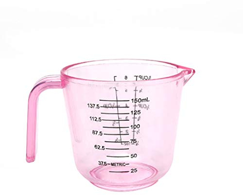 rongweiwang New Portable Plastic Measuring Cup Clear Scale Measuring Cup for Baking Beaker Liquid Measure Jug Container 150ML/300ML/600ML